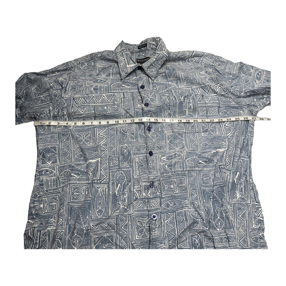 Weekender Luau Edition Mens 2XL Hawaiian Camp Shirt Tribal Fish - Picture 5 of 7